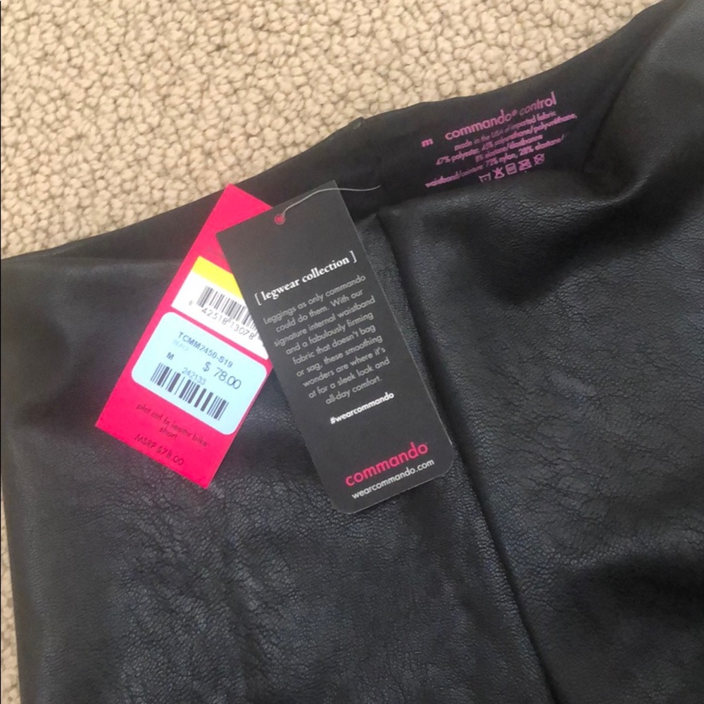 NWT Commando Faux Leather Bike Shorts - Picture 7 of 8